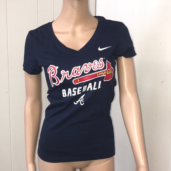 Nike Tops - Atlanta Braves Baseball T-Shirt Women’s XS V-Neck